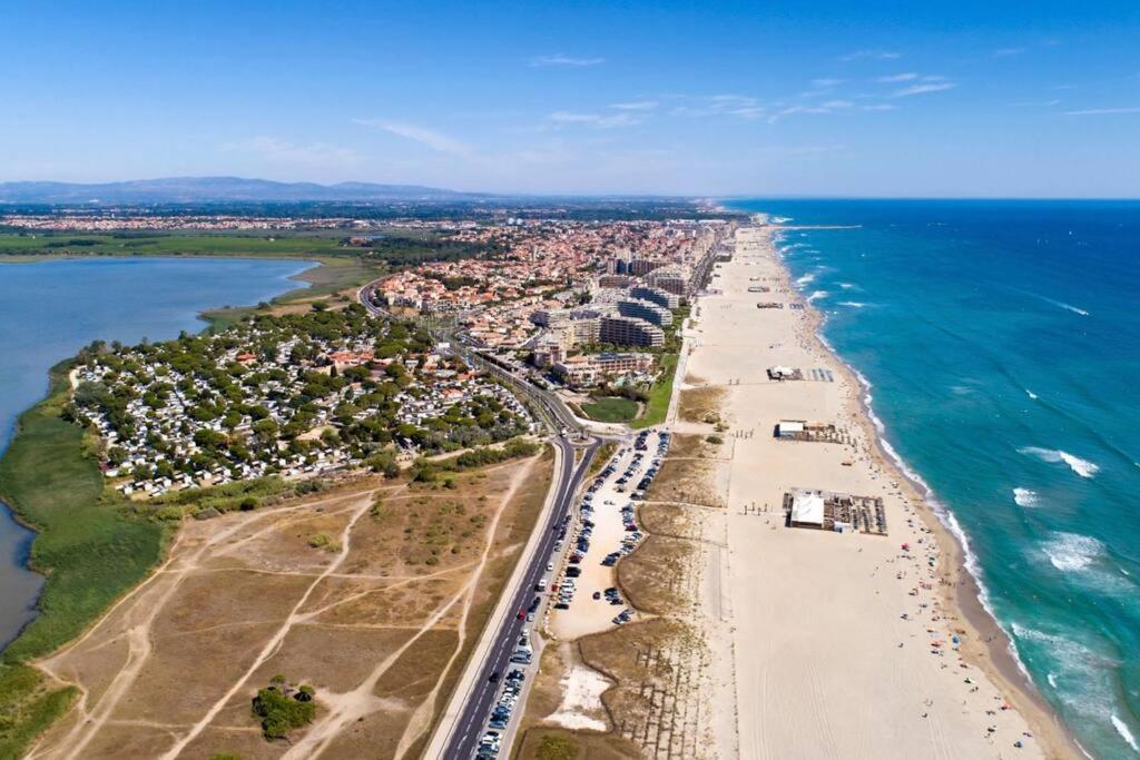 Appart T2 Calme - Centre De Canet - Parking - Clim Bagian luar foto