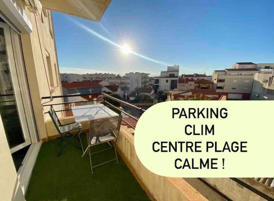 Appart T2 Calme - Centre De Canet - Parking - Clim Bagian luar foto